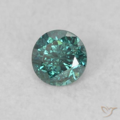 Diamante Verde natural de 0.05 ct, Redondo, SI