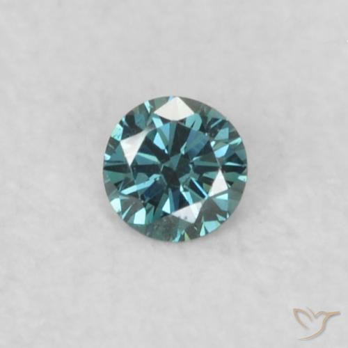 0.03ct Natural Azul Diamante, Redondo, VS