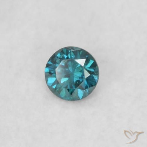 Diamante Azul natural de 0.02 ct, Redondo, VS