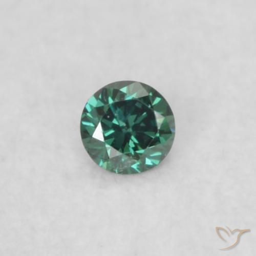 0.02ct Natural Verde Diamante, Redondo, VS