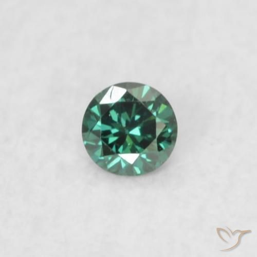 Diamante Verde natural de 0.02 ct, Redondo, VS