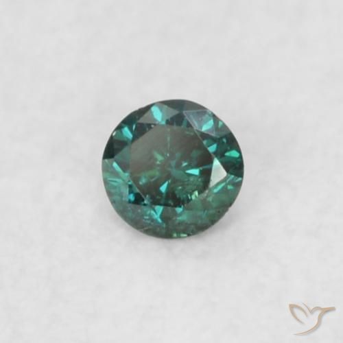 Diamante Verde natural de 0.03 ct, Redondo, VS