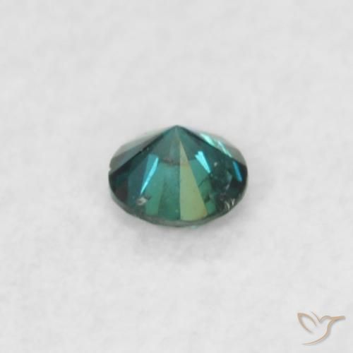 Diamante Verde natural de 0.03 ct, Redondo, VS