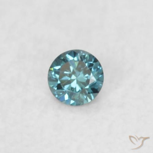 Diamante Azul natural de 0.02 ct, Redondo, VS