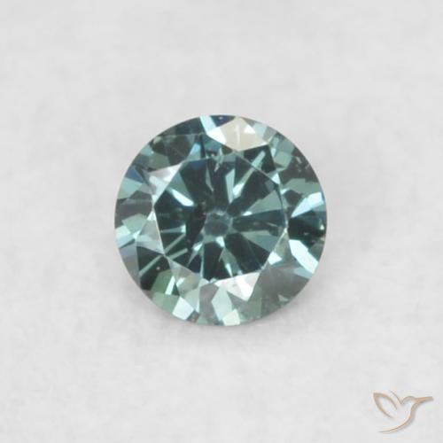 0.03ct Natural Azul Diamante, Redondo, VS