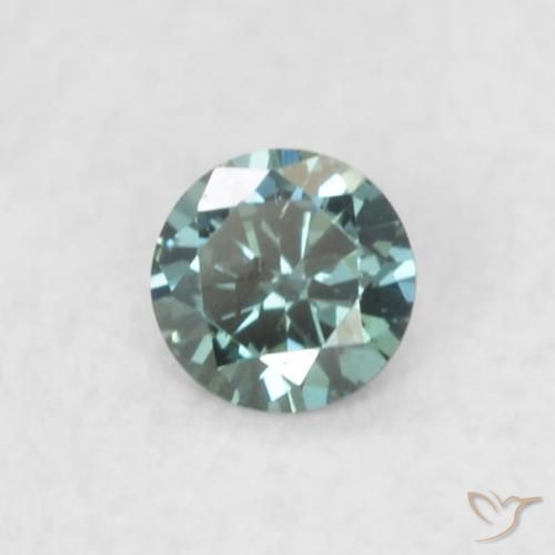 Diamante Azul natural de 0.03 ct, Redondo, VS