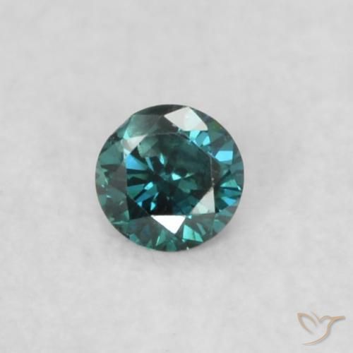 0.04ct Natural Azul Diamante, Redondo, VVS-VS