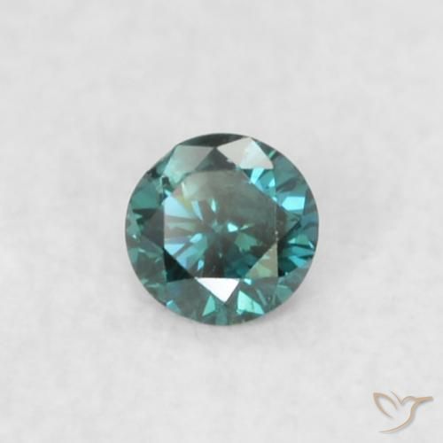 Diamante Azul natural de 0.04 ct, Redondo, VVS-VS
