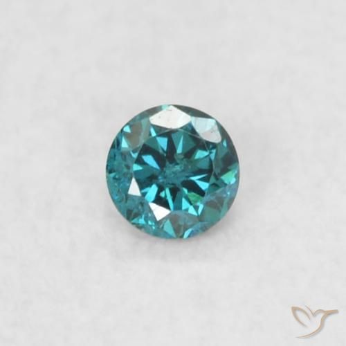 0.02ct Natural Azul Diamante, Redondo, VS