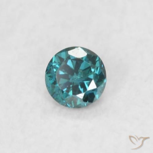 Diamante Azul natural de 0.02 ct, Redondo, VS