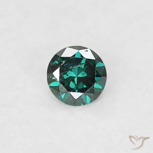 0.02ct Natural Verde Diamante, Redondo, SI