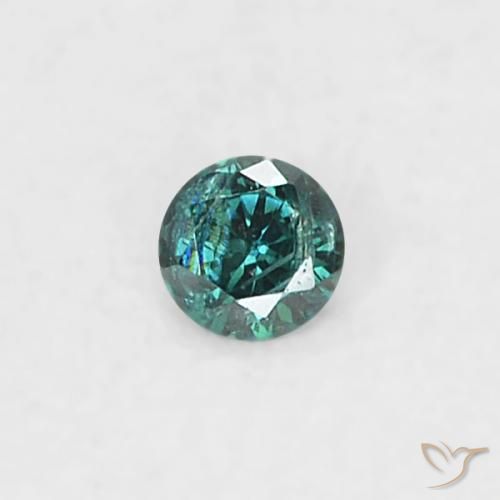 0.02ct Natural Azul Diamante, Redondo, SI
