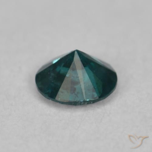 Diamante Verde natural de 0.12 ct, Redondo, SI