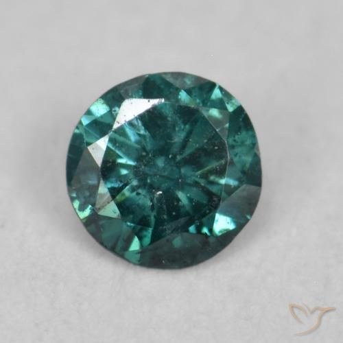 0.08ct Natural Verde Diamante, Redondo, VVS-VS