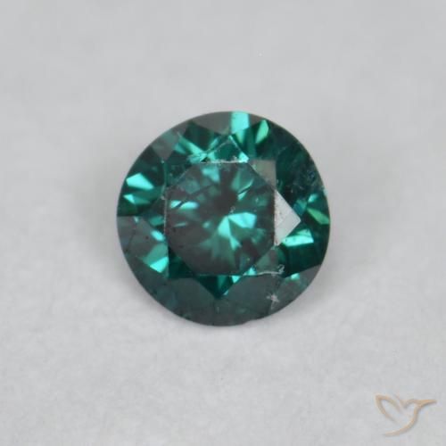 Diamante Verde natural de 0.04 ct, Redondo, VVS-VS