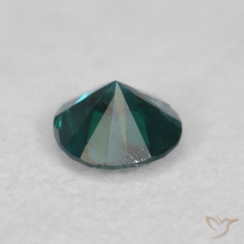 Diamante Verde natural de 0.04 ct, Redondo, VVS-VS