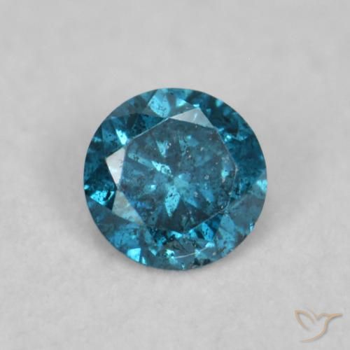 0.07ct Natural Azul Diamante, Redondo, SI