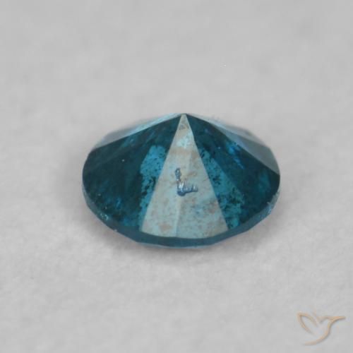 Diamante Azul natural de 0.07 ct, Redondo, SI
