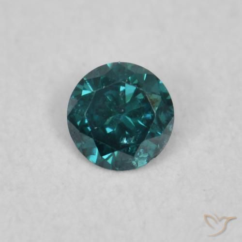 Diamante Verde natural de 0.04 ct, Redondo, VVS-VS