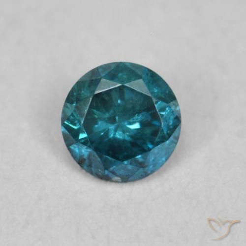 0.06ct Natural Azul Diamante, Redondo, VVS-VS