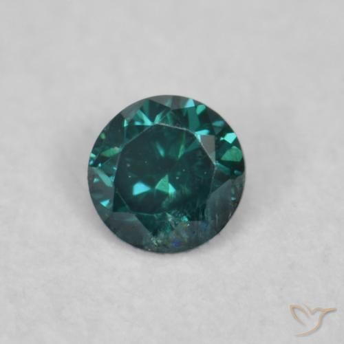 Diamante Verde natural de 0.04 ct, Redondo, SI