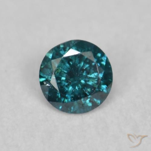 0.04ct Natural Azul Diamante, Redondo, SI