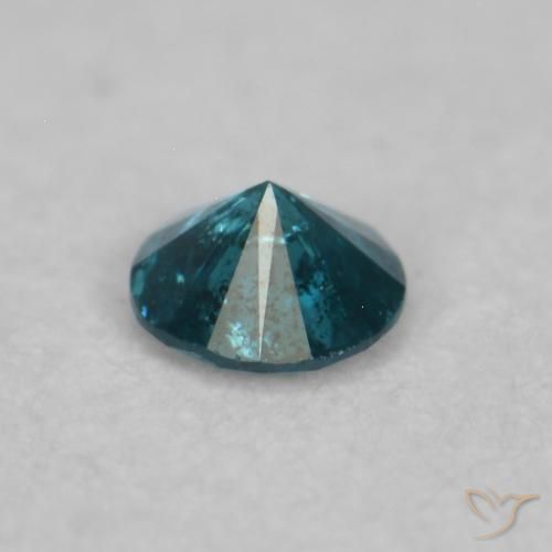 Diamante Azul natural de 0.04 ct, Redondo, SI