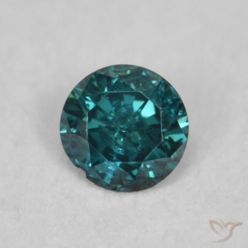 Diamante Verde natural de 0.06 ct, Redondo, SI