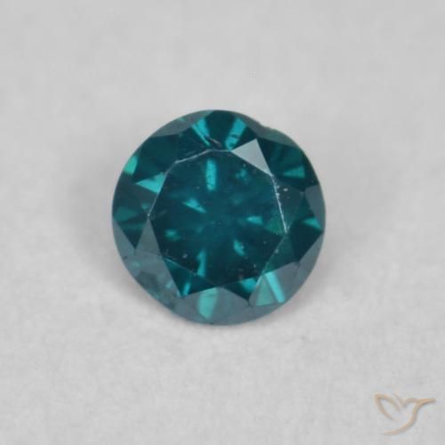 0.05ct Natural Azul Diamante, Redondo, SI
