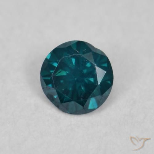 Diamante Azul natural de 0.05 ct, Redondo, SI