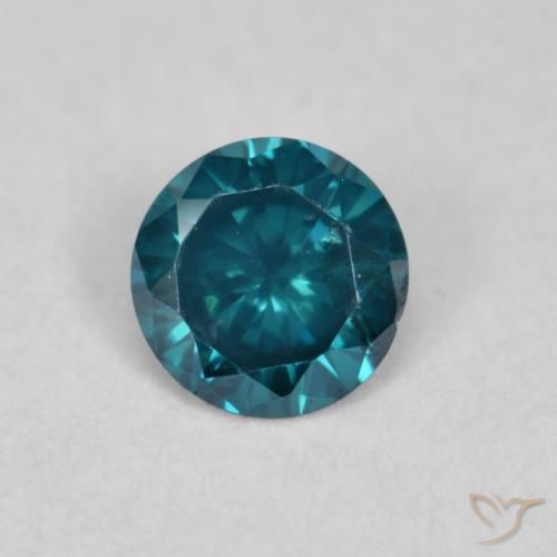 0.12ct Natural Azul Diamante, Redondo, VVS-VS