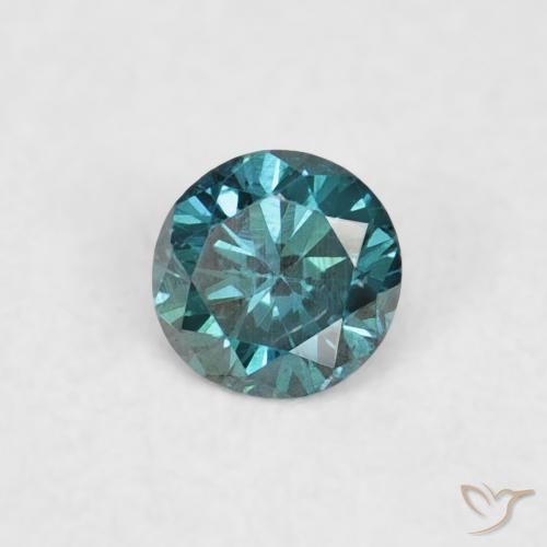 Diamante Verde natural de 0.04 ct, Redondo, VVS-VS