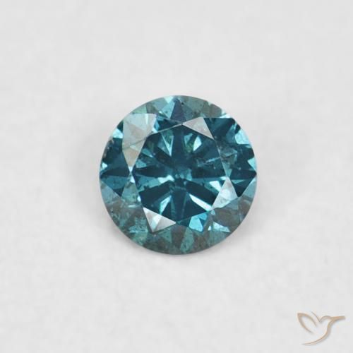 0.04ct Natural Azul Diamante, Redondo, VVS-VS