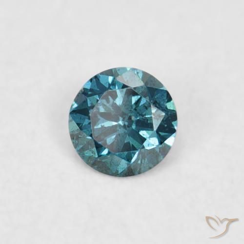 Diamante Azul natural de 0.04 ct, Redondo, VVS-VS