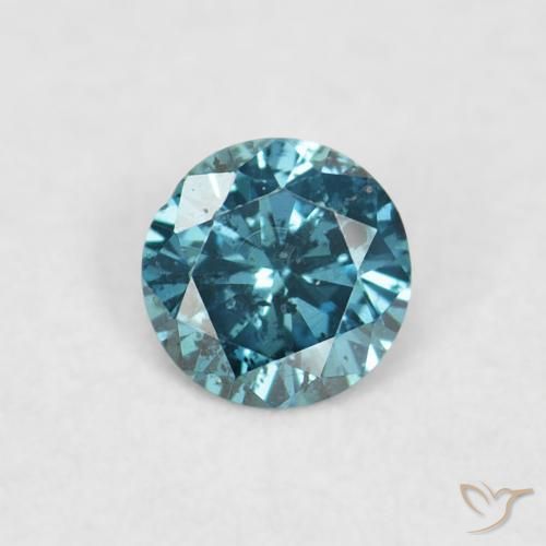 0.06ct Natural Azul Diamante, Redondo, VVS-VS