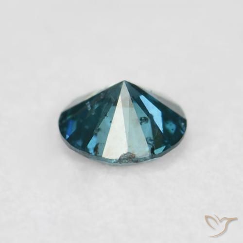Diamante Azul natural de 0.06 ct, Redondo, VVS-VS
