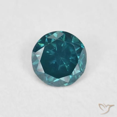 0.05ct Natural Azul Diamante, Redondo, VVS-VS