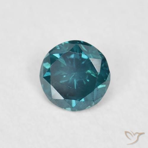 Diamante Azul natural de 0.05 ct, Redondo, VVS-VS