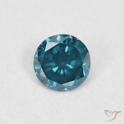 0.03ct Natural Azul Diamante, Redondo, VVS-VS