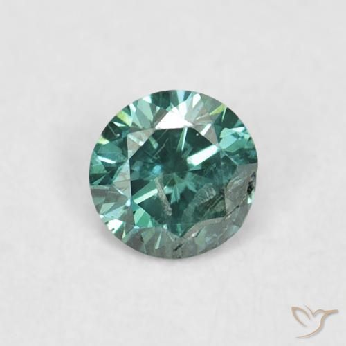 0.06ct Natural Verde Diamante, Redondo, VVS-VS