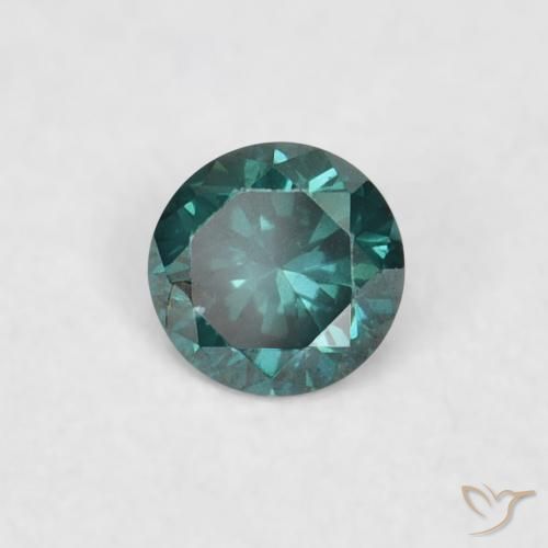 Diamante Verde natural de 0.04 ct, Redondo, VVS-VS