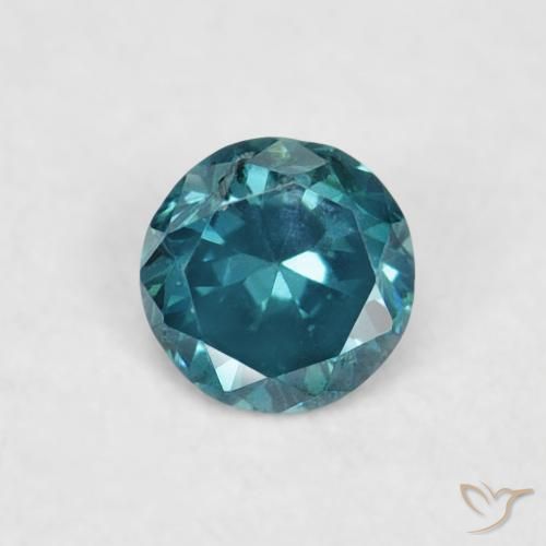 0.05ct Natural Azul Diamante, Redondo, VVS-VS