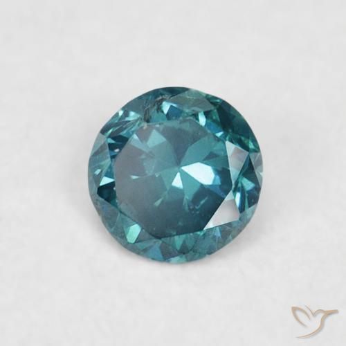 Diamante Azul natural de 0.05 ct, Redondo, VVS-VS