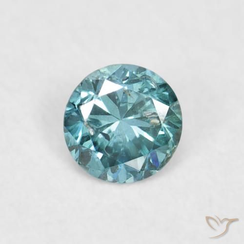 0.06ct Natural Azul Diamante, Redondo, VVS-VS
