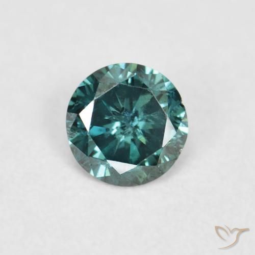 0.09ct Natural Verde Diamante, Redondo, VVS-VS