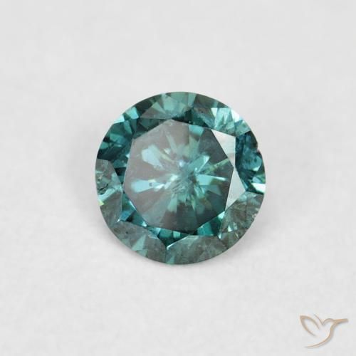 Diamante Verde natural de 0.09 ct, Redondo, VVS-VS