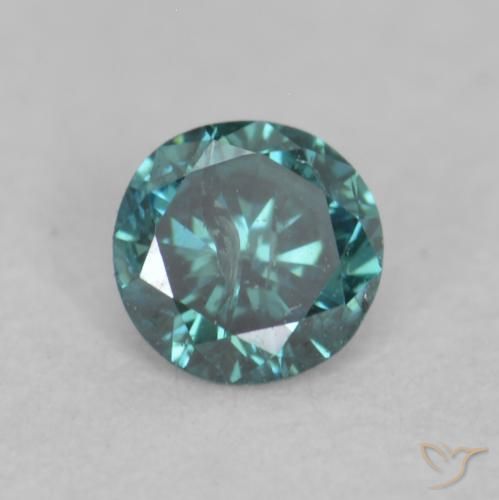 0.09ct Natural Verde Diamante, Redondo, VVS-VS