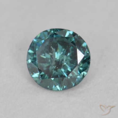 Diamante Verde natural de 0.09 ct, Redondo, VVS-VS