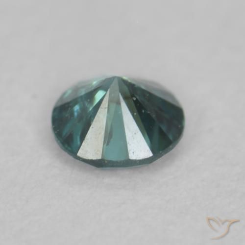 Diamante Verde natural de 0.09 ct, Redondo, VVS-VS