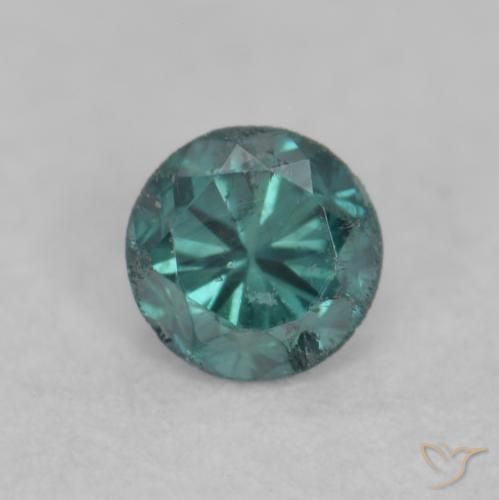 0.10ct Natural Verde Diamante, Redondo, VVS-VS
